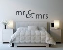 Mr & Mrs Quotes Wall Decal Love Vinyl Art Stickers